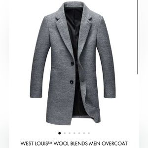 West Louis Wool Blends Men’s Overcoat Never Worn - Size Small